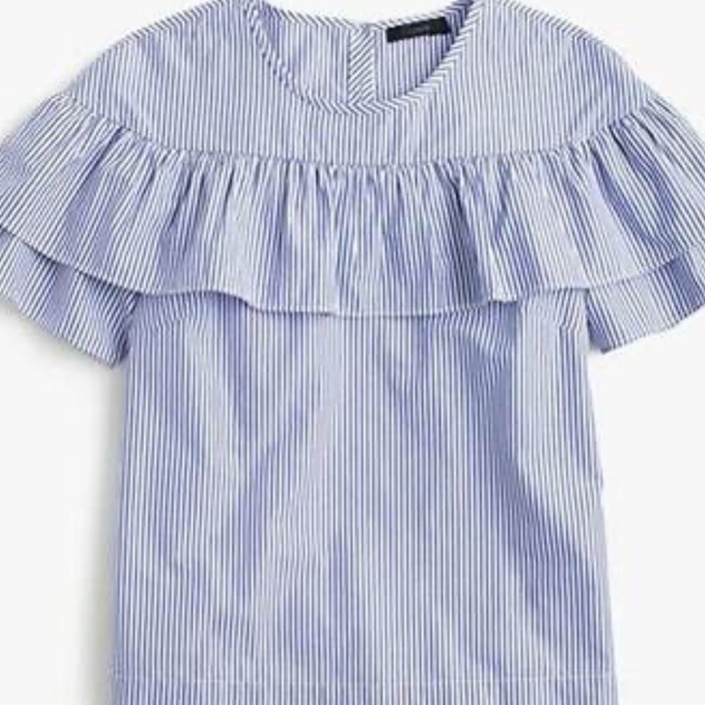 NWT J crew Edie Top in Shirting Stripe